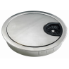 Hettich Przelotka do kabli – stal nierdzewna, 80 mm