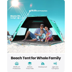 OutdoorMaster Namiot plażowy z technologią Dark Shelter