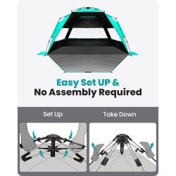 OutdoorMaster Namiot plażowy z technologią Dark Shelter