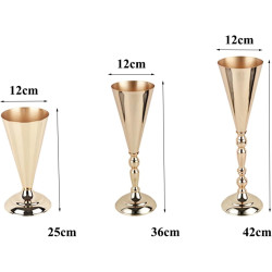 Zestaw 2 Złotych Wazonów – Elegancja i Styl