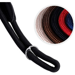 lionto – Smycz typu retriever 2w1 (smycz + obroża), 120 cm, czarna