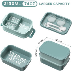 WayEee Bento Box – Pojemnik śniadaniowy 2130 ml