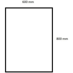 Zalena Lustro samoprzylepne do drzwi 60 x 80 cm