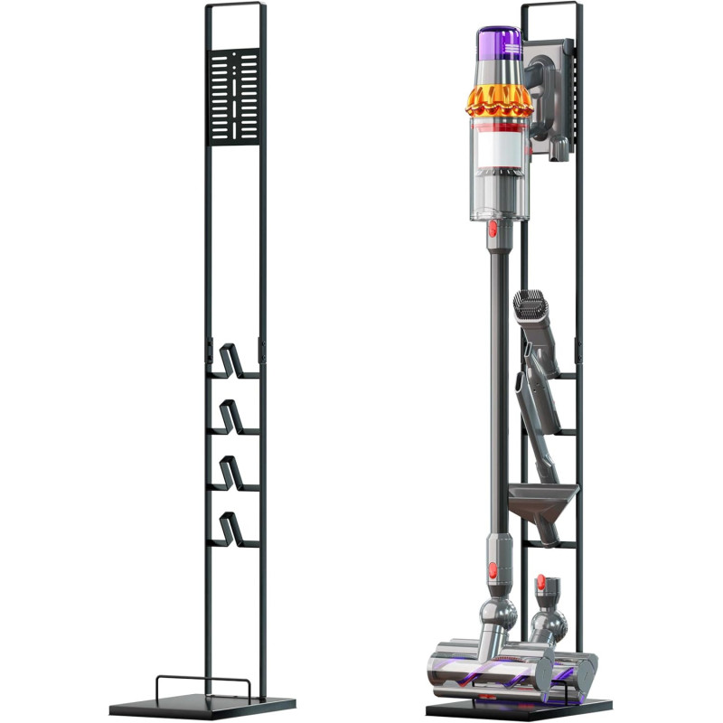 vhbw Stojak do odkurzaczy bezprzewodowych Dyson V15 / V12 / V11 / V10 / V8 / V7 / V6 – z uchwytem na akcesoria i mopa vhbw Stojak do odkurzaczy bezprzewodowych Dyson V15 / V12 / V11 / V10 / V8 / V7 / V6 – z uchwytem na akcesoria i mopa