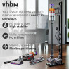 vhbw Stojak do odkurzaczy bezprzewodowych Dyson V15 / V12 / V11 / V10 / V8 / V7 / V6 – z uchwytem na akcesoria i mopa