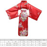 PLULON Zestaw Yukata Kimono XXL – Japońska stylizacja: satynowy szlafrok, wachlarz, torebka, ozdoba do włosów i skarpetki Tabi