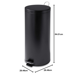 Honey-Can-Do TRS-02111 – Stylowy kosz ze stali nierdzewnej, 30L z wkładką!