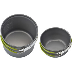 Caidi Outdoor – Zestaw naczyń kempingowych (2 szt.) z patelnią i garnkiem