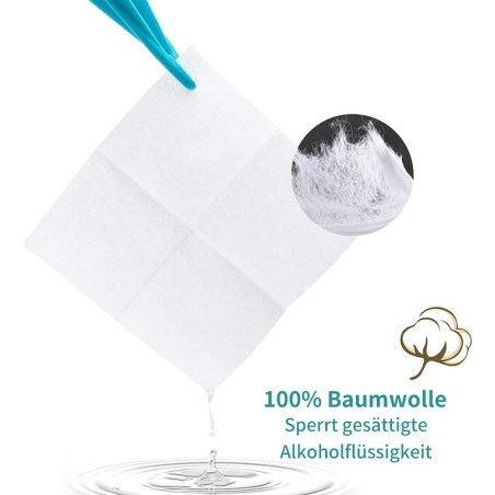 Winner Medical – Zestaw 200 szt. nasączonych gazików alkoholowych 75% etanol, 4-warstwowe, bawełna 100%, 6 x 6 cm