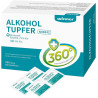 Winner Medical – Zestaw 200 szt. nasączonych gazików alkoholowych 75% etanol, 4-warstwowe, bawełna 100%, 6 x 6 cm