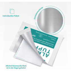 Winner Medical – Zestaw 200 szt. nasączonych gazików alkoholowych 75% etanol, 4-warstwowe, bawełna 100%, 6 x 6 cm